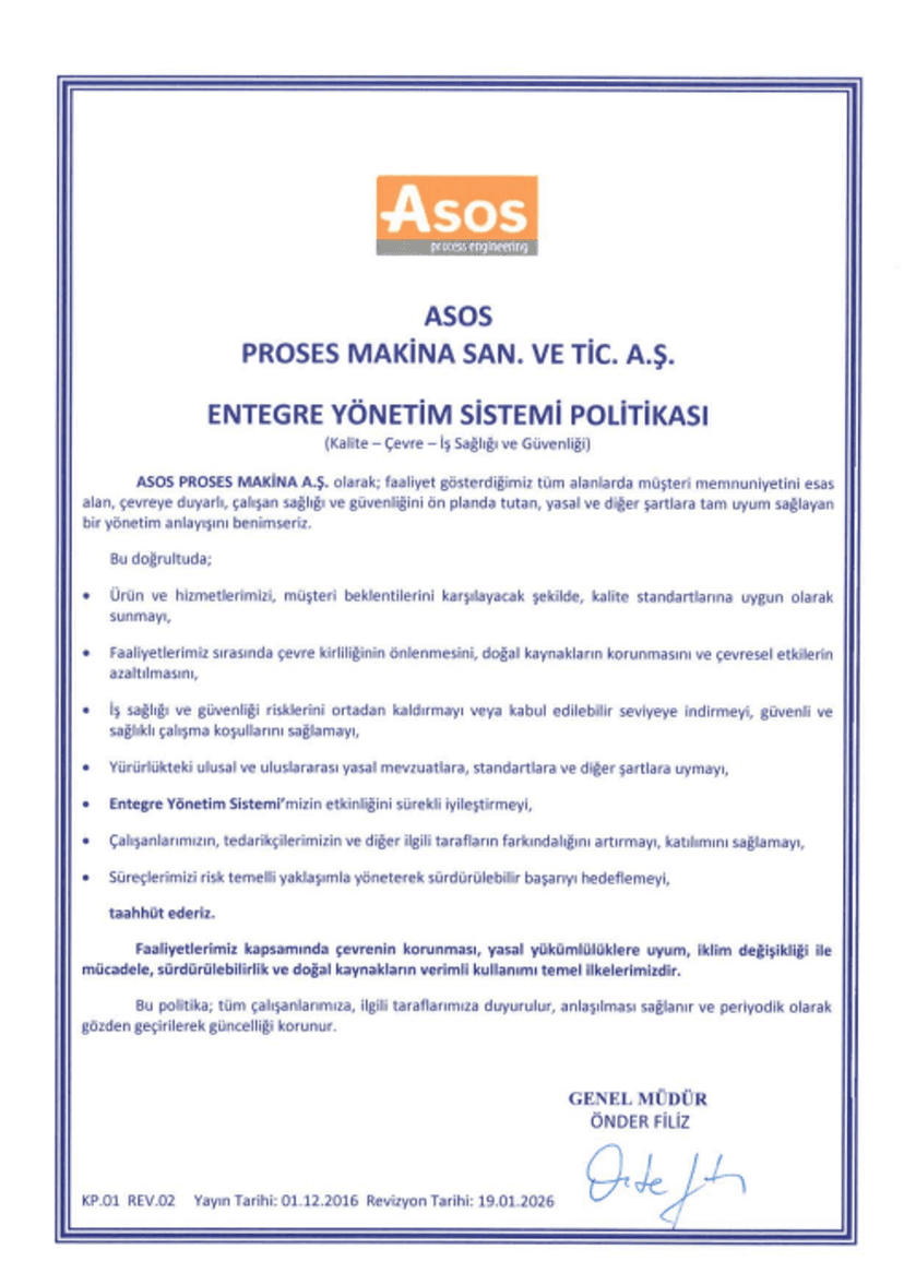 INTEGRATED MANAGEMENT SYSTEM POLICY